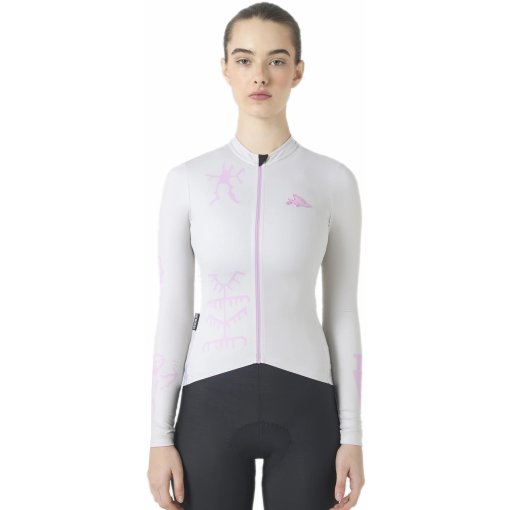 Zdjęcie: Café du Cycliste Constance Koszulka Rowerowa z Długim Rękawem Kobieta - cumulus gray