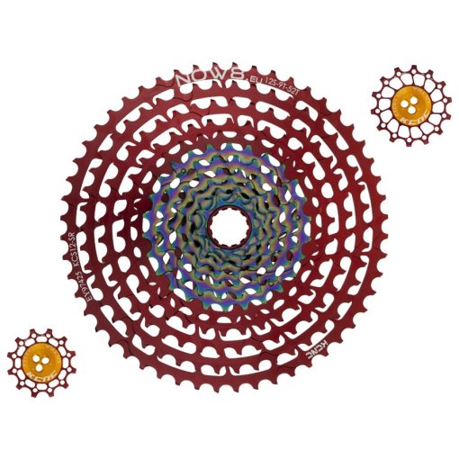 Immagine prodotto da NOW8 Facile Cassette by KCNC - XD 12-speed - 9-52 Teeth - incl. Pulleys - red