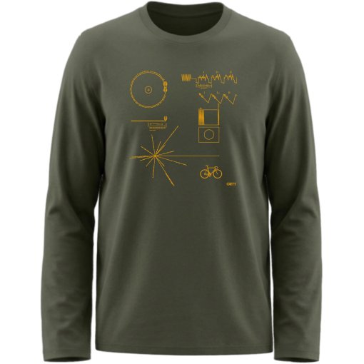 Photo produit de RTTshirts Voyager T-shirt manches longues pour hommes, thème cyclisme - khaki