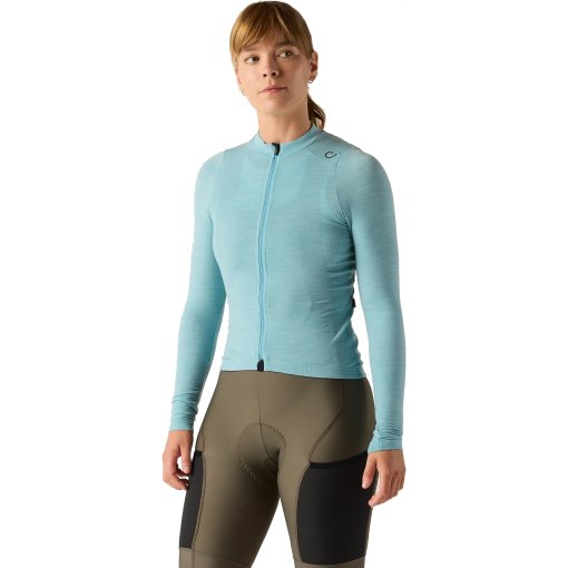 Foto de Velocio Maillot de Manga Larga Mujer - Luxe Merino - Cameo Blue