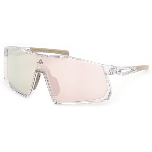 Photo produit de adidas Kentro SP0123 Lunettes - Shiny Cristal Clear / Mirror Brown with Silver Mirror