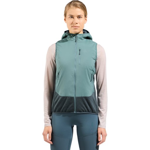 Foto de Odlo Chaleco Térmico Mujer - Ascent Wool Hybrid - arctic - dark slate