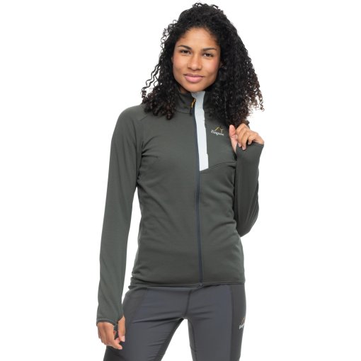 Foto de Bergans Chaqueta Mujer - Y LightLine Essence Midlayer - dark shadow grey/pearl grey