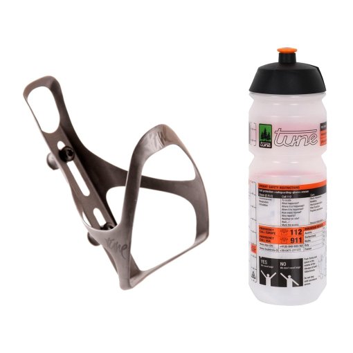 Photo produit de Tune Wasserträger MTB Carbon Bottle Cage incl. Bottle - 750ml