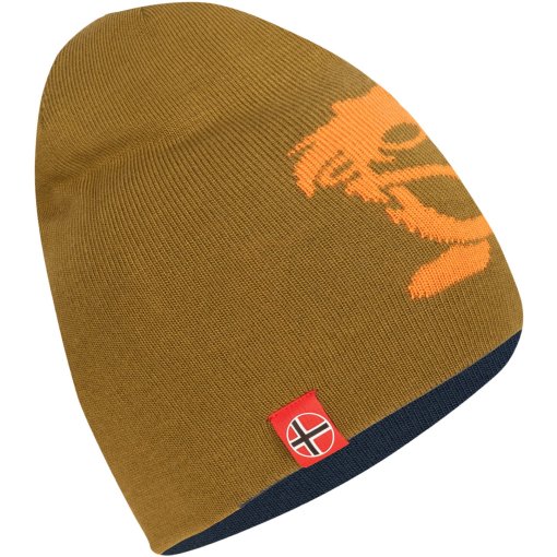 Slika izdelka Trollkids Troll Long Pletene kape za otroke - Spruce Green/Navy/ Vivid Orange