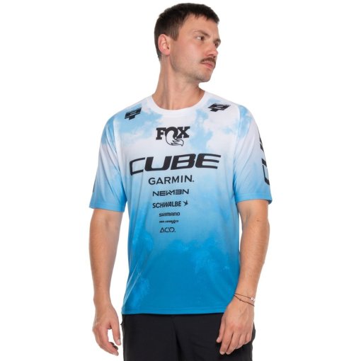Foto de CUBE Maillot de Manga Corta Hombre - MTB X Actionteam - topas blue