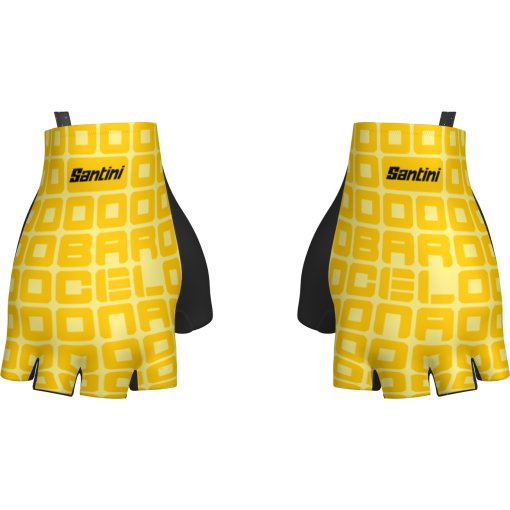 Photo produit de Santini Grand Départ Barcelone gants courts - Tour de France™ 2026 Collection RE367CLBCN6TDF - yellow GI