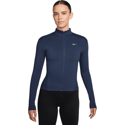 Productfoto van Nike One Dri-FIT Fitted Jas Dames - midnight navy/white IM7046-410