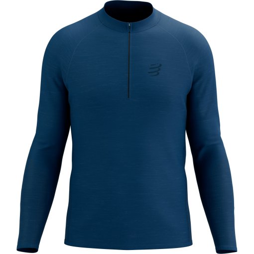 Zdjęcie: Compressport Trail Merino Half-Zip Koszulka z Długim Rękawem Mężczyźni - poseidon
