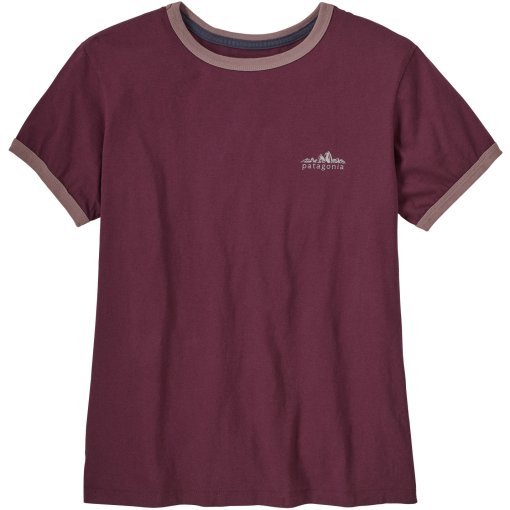 Bild von Patagonia Fitz Roy Foothills Ringer T-Shirt Damen - Berry Fig
