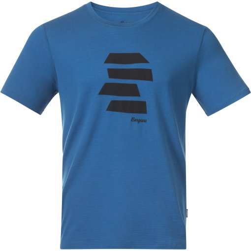 Foto de Bergans Camiseta Hombre - Rabot Mount Wool - dark aqua lagoon/dark shadow grey pta