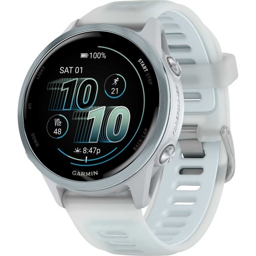 Produktbild von Garmin Forerunner 570 GPS Smartwatch - 42mm - Steinweiss/Cloud Blue