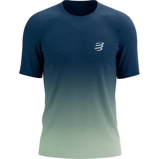 Photo produit de Compressport T-Shirt Homme - Performance Running - poseidon/ice flow