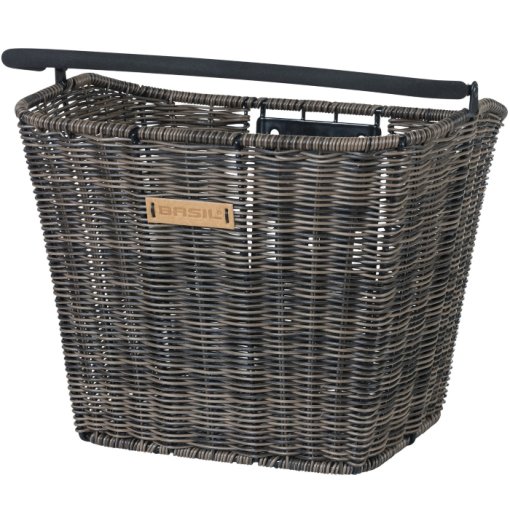 Produktbild von Basil Bremen Rattan Look KF Fahrradkorb - vorne - 27L - dark brown
