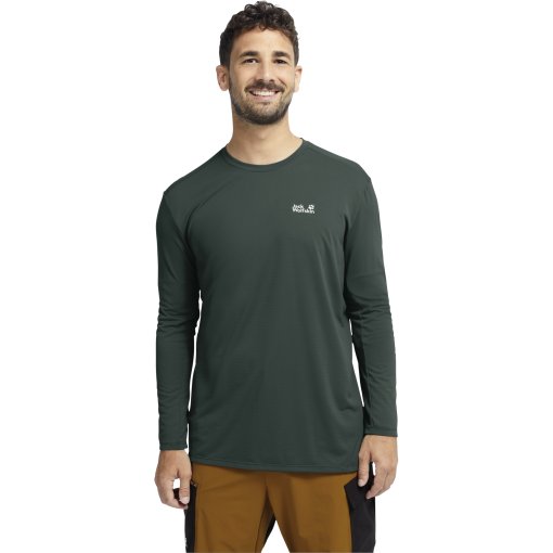 Productfoto van Jack Wolfskin Prelight Suncool T-shirt met lange mouwen voor heren - sago palm