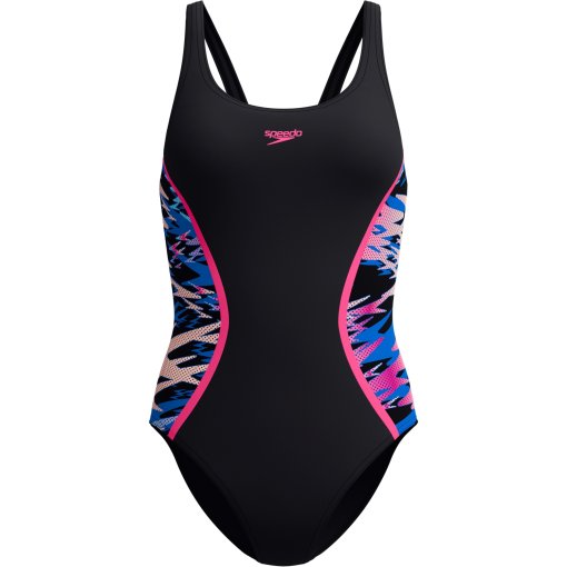 Picture of Speedo Hyperboom Splice Muscleback Swimsuit Women - anthracite/margarita pink