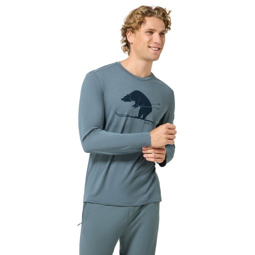 Picture of SUPER.NATURAL Ski Karl Longsleeve Men - Stormy Weather/Blueberry