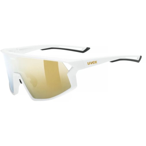 Photo produit de Uvex skyryse Lunettes vélo - white matt/mirror gold