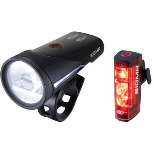 Picture of SIGMA Aura 100 Front Light + Hiro 50 Link Rear Light