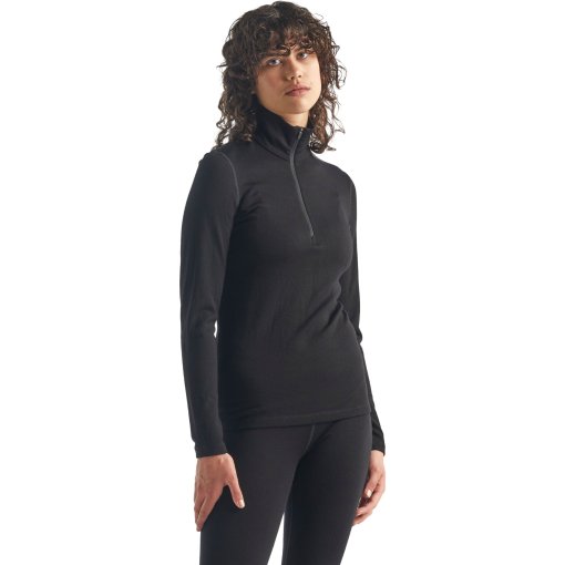Foto de Icebreaker Camiseta Manga Larga Mujer - Merino 260 Tech Half Zip - Negro
