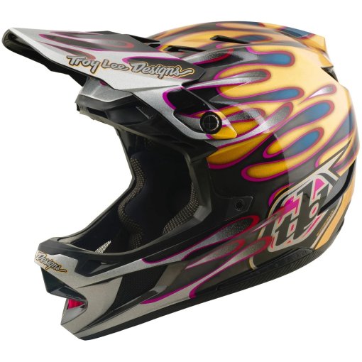 Productfoto van Troy Lee Designs D4 Carbon MIPS Helm - Overspray Gold/Black