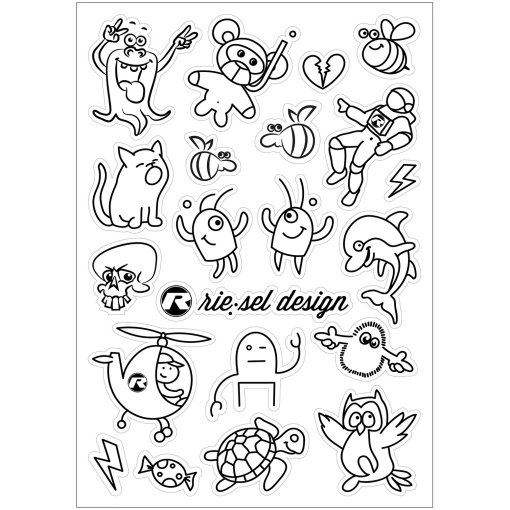 Produktbild von rie:sel design sticker:kit Aufkleber A5 - doodle