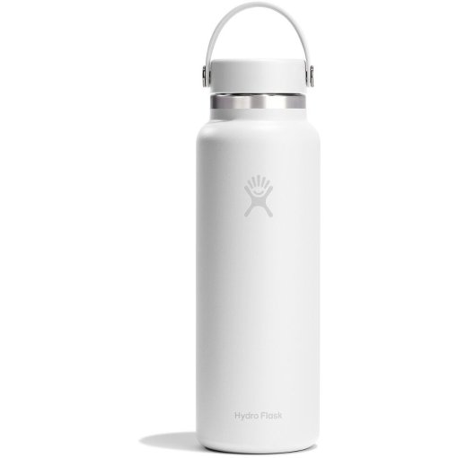 Zdjęcie: Hydro Flask 40oz Wide Mouth Butelka Izolowana + Flex Pokrywa - 1182ml - Tonal White