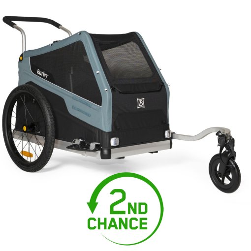 Produktbild von Burley Bark Ranger Hundeanhänger - black/turquoise matt - ohne Licht - B-Ware