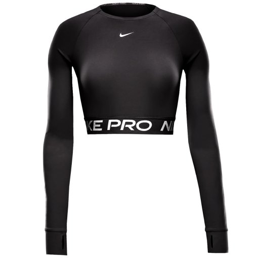 Foto de Nike Camiseta Manga Larga Mujer - Pro Dri-FIT Crop - negro/blanco FV5484-010