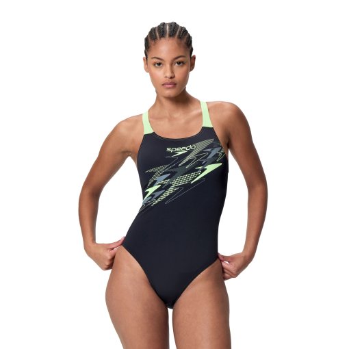 Productfoto van Speedo Medley Logo Medalist Badpak Dames - anthracite/pale clover