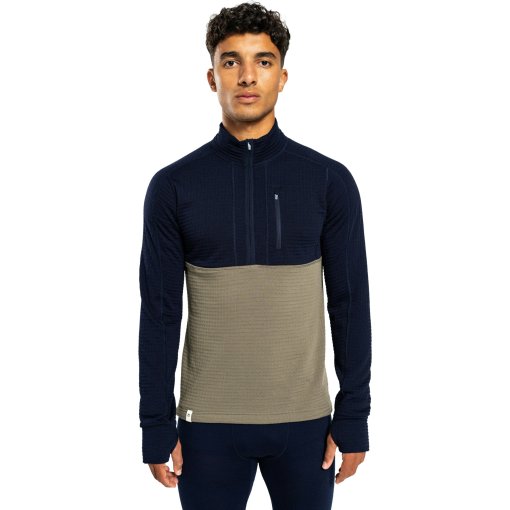 Foto de Ulvang Jersey Midlayer Hombre - Peak Field Half Zip - Navy Blue/Bungee Grey