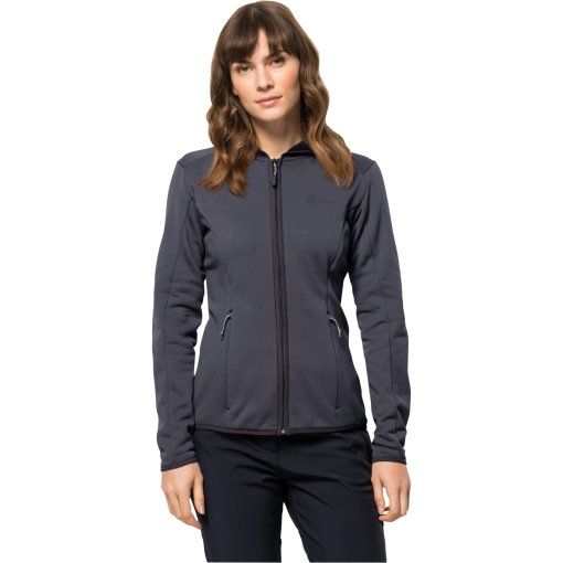 Productfoto van Jack Wolfskin Baiselberg Fleece Jas met Capuchon Dames - dolphin