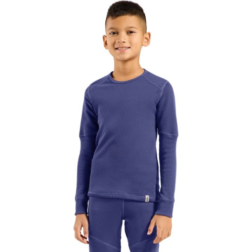 Photo produit de Odlo Maillot de Corps Manches Longues Enfant - Active X-Warm - skipper blue