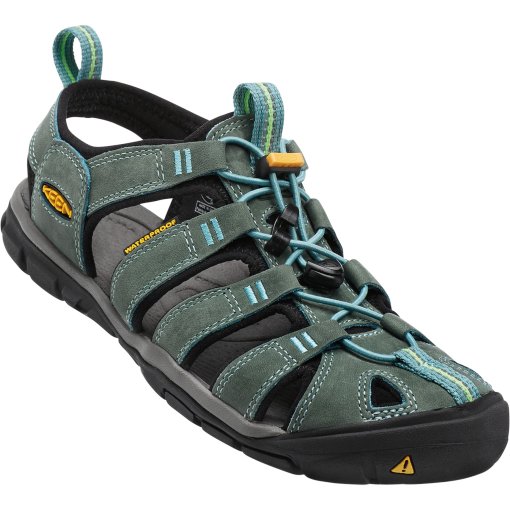 Immagine prodotto da KEEN Sandali Donna - Clearwater Leather CNX - Mineral Blue/Yellow