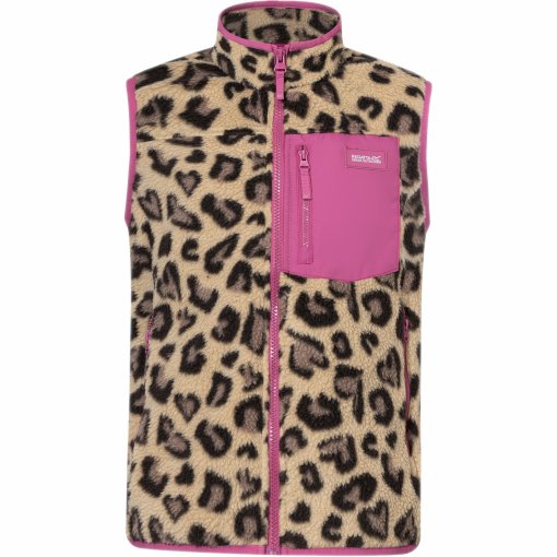 Foto de Regatta Chaleco Niños - Frankie Warm B/W - Mocha Leopard/Violet 0RM