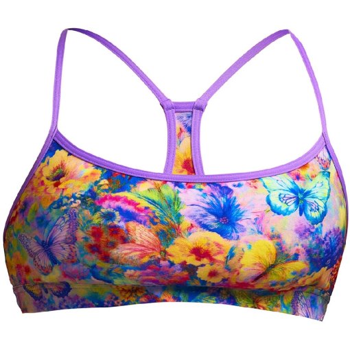 Produktbild von Funkita Swim Crop Eco Bikini Top Damen - Austin Flowers