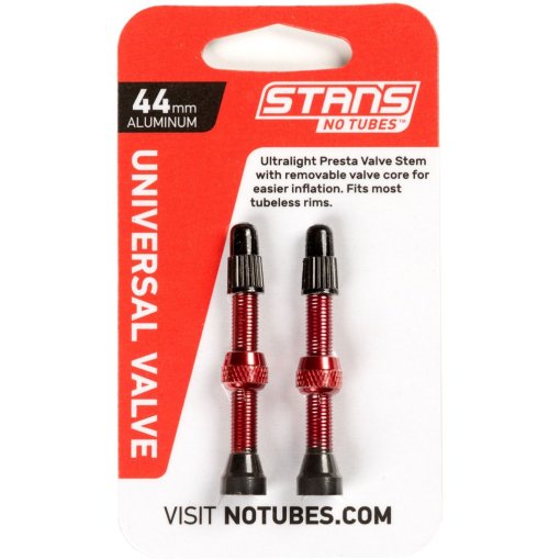 Immagine prodotto da Stan&#039;s NoTubes Universal Valvola Tubeless - 44mm (1 Coppia) - rosso