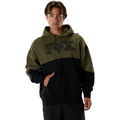 Foto de FOX Abyss Fleece Sudadera con capucha para hombre - olive green
