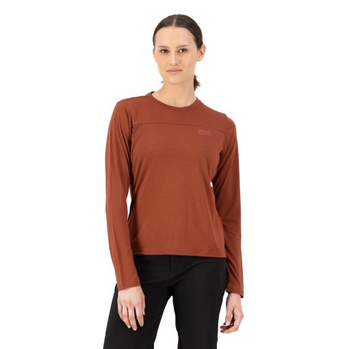 Photo produit de Mons Royale Maillot Cyclisme Manches Longues Femme - Diversion Merino - sienna