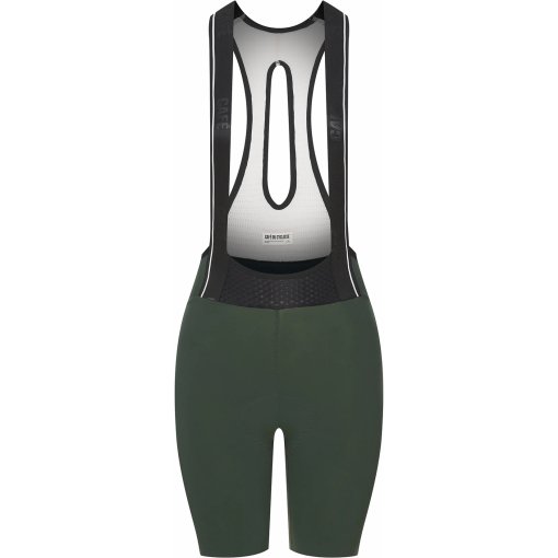 Photo produit de Café du Cycliste x Montmartre Vélo Club Paris Cuissard à Bretelles Court Cycliste Femme - Victoire - dark green