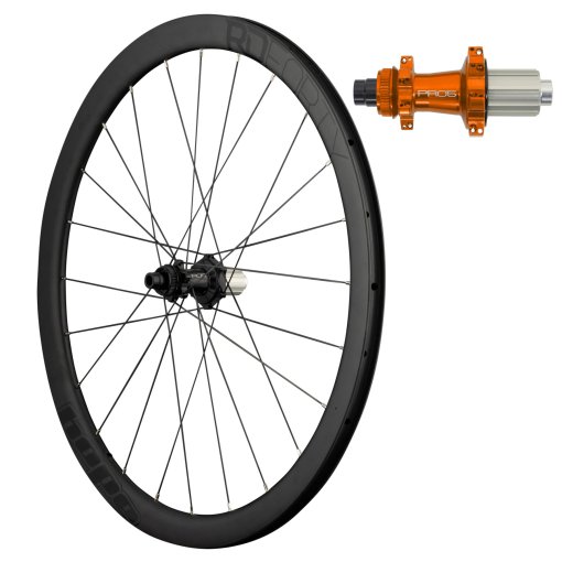 Produktbild von Hope RD40 Pro 5 Straight Pull Hinterrad - 28&quot; | Carbon | Clincher | 24-Loch | Centerlock - 12x142mm - HG | orange