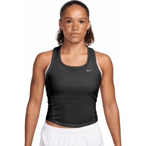Picture of Nike Tempo Dri-FIT Crop Tank Top Women - black/black/white/reflective silver IF1480-010