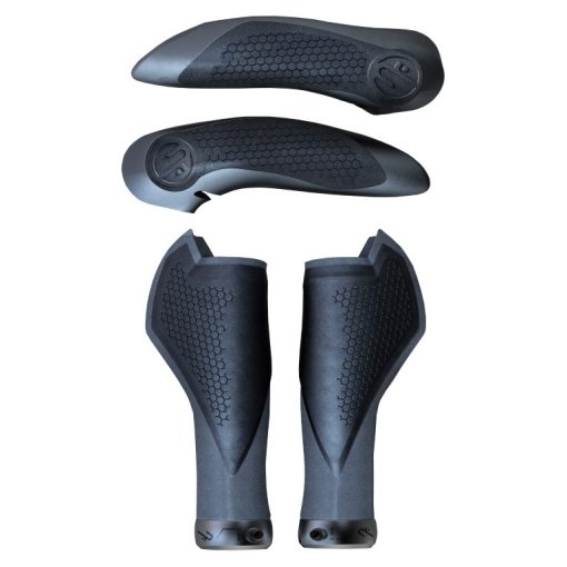 Foto de CUBE Natural Fit Puños COMFORT Bar Ends Large - black´n´grey