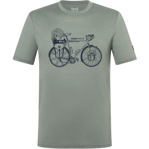Picture of SUPER.NATURAL Wander Wheel Tee Men - Eucalyptus/Blueberry