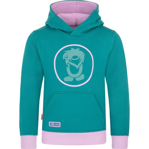 Foto de Trollkids Sudadera con Capucha Niño - Troll - Ocean Green/Light Violet/Dusty Teal