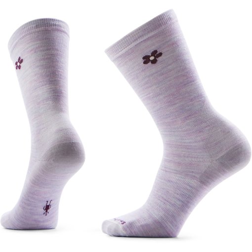 Produktbild von SmartWool Everyday Groovy Bloom Crew Socken Damen - H76 purple eclipse