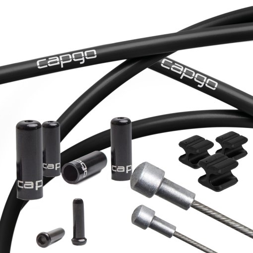 Immagine prodotto da capgo Kit di Cavo di Freno - Orange Line | Kevlar/PTFE - Road (Campagnolo) | nero