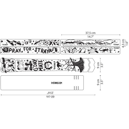 Immagine prodotto da DYEDBRO Pellicola Protettiva per Telaio - Pray for Straya - black matte
