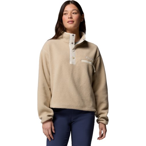 Produktbild von Columbia Helvetia II Cropped Half Snap Fleecepullover Damen - Ancient Fossil/Dark Stone/Chalk