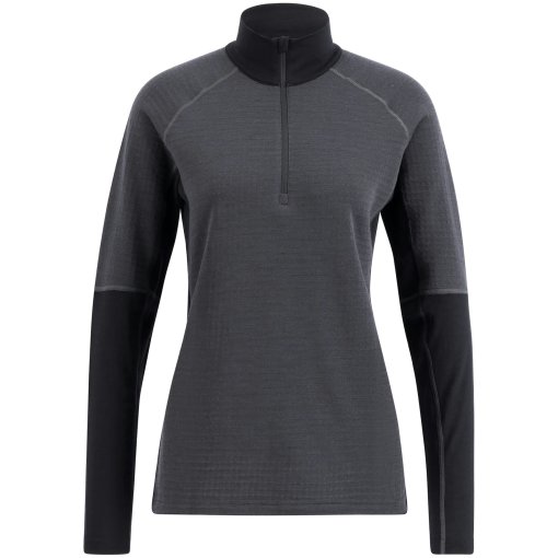 Foto de Lundhags Camiseta Interior Mujer - Prime Merino Half Zip - Charcoal/Negro 001